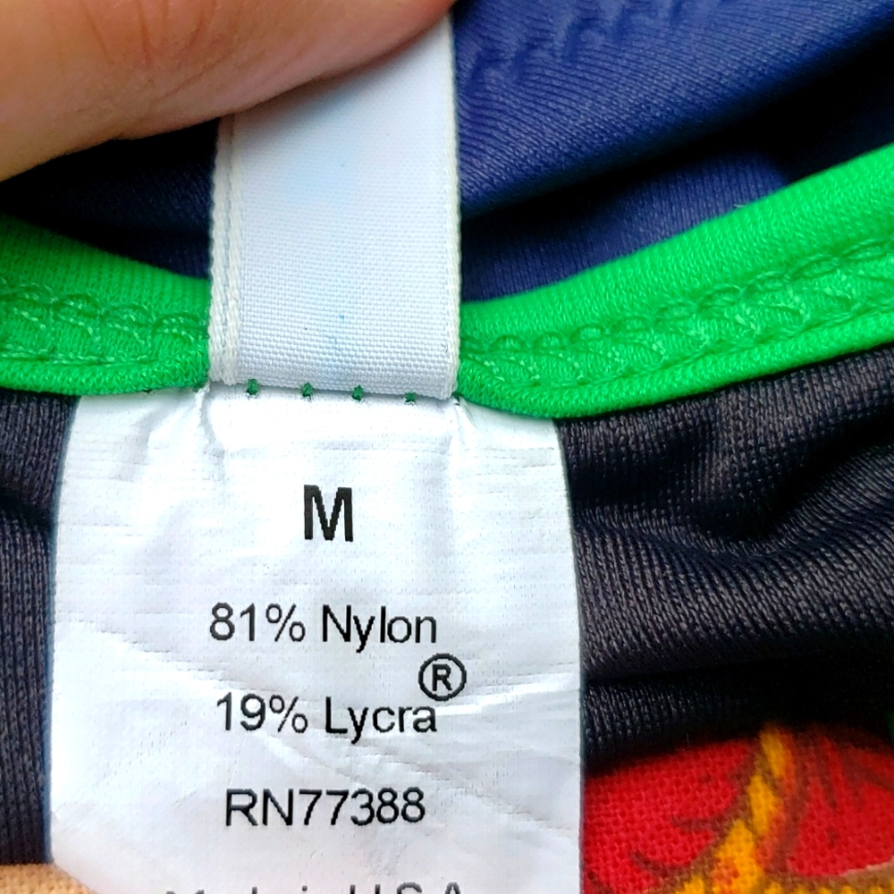 J Crew 2 pc Bikini Bathing swim Suit Blue Green Top SMALL / Bottom MEDIUM USA - Picture 4 of 5